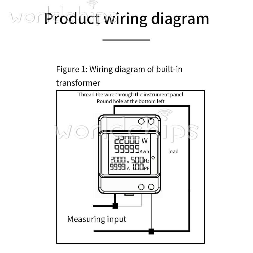 Multifunctional Digital Power Energy Monitor DIN-Rail Electricity Energy Meter