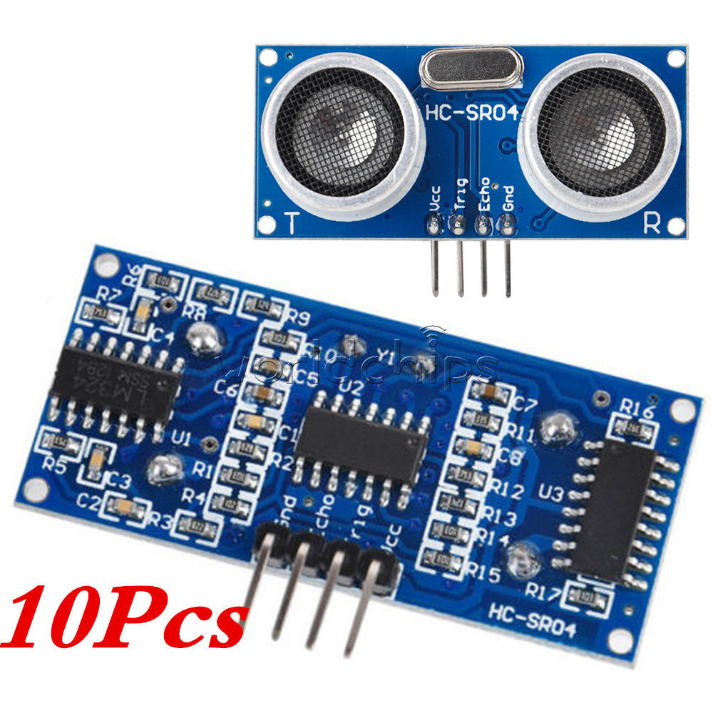 10PCS Ultrasonic HC-SR04 Distance Transducer Sensor For Arduino Robot WC