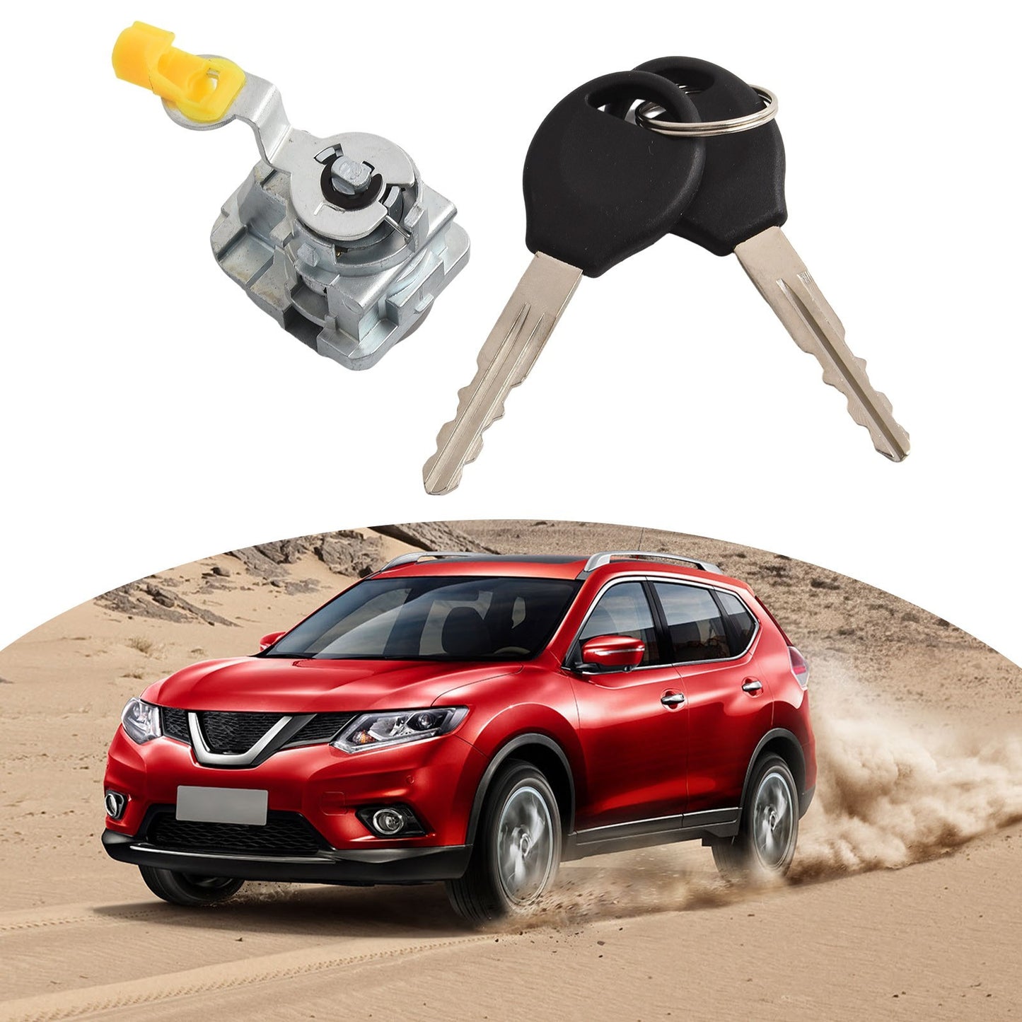 For Nissan For Rogue Left Lock Cylinder w/ Keys Replacement Part H0601JM00A
