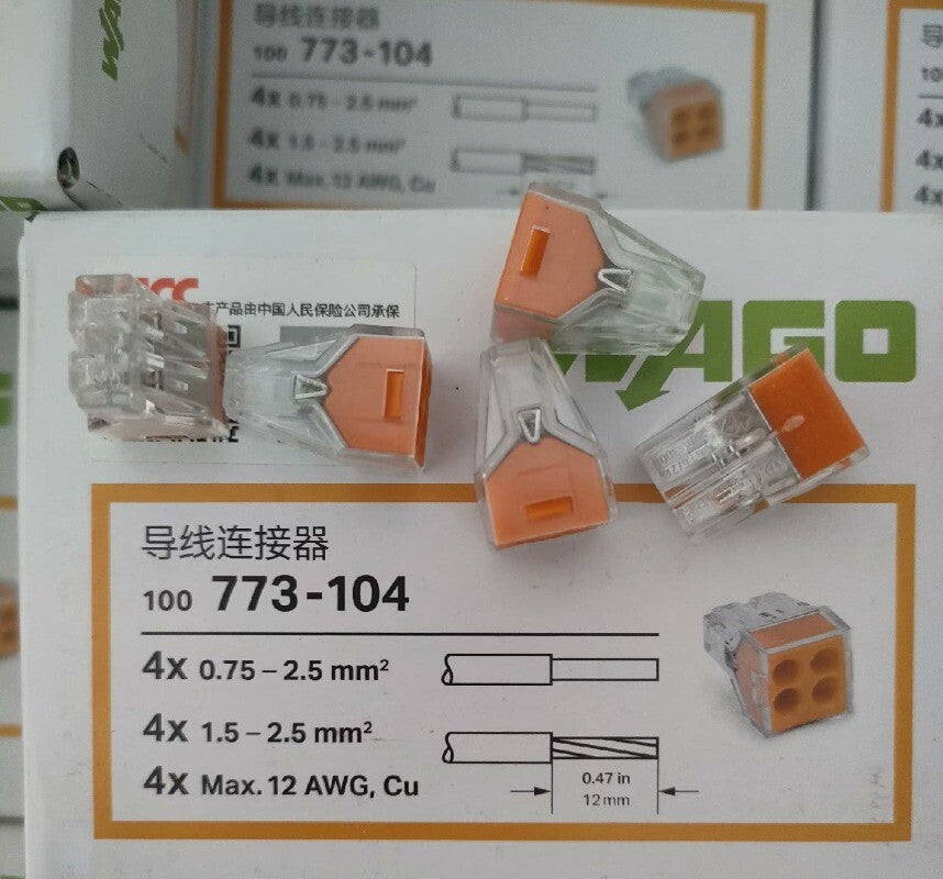 100pcs WAGO Wiring Terminals  773-104