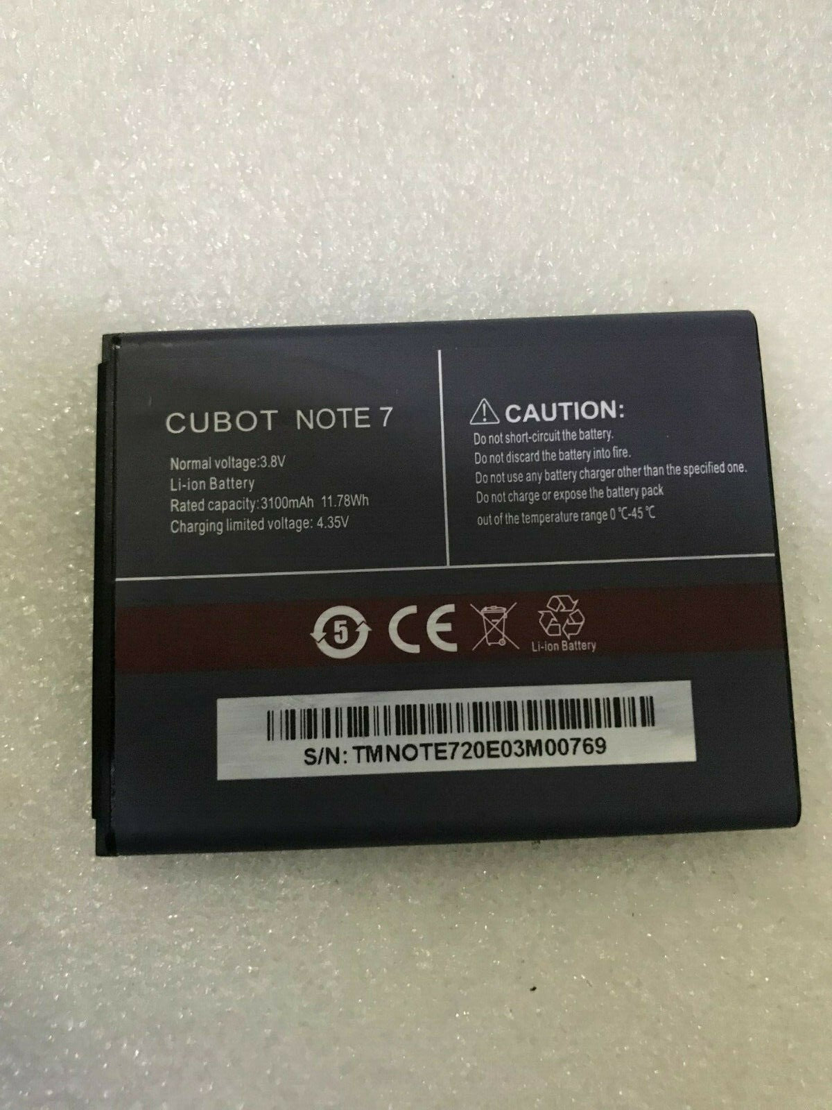 CUBOT NOTE 7 3100mAh 3.8V Replacement Battery For CUBOT NOTE 7