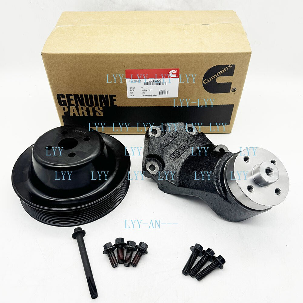 Fan support Bracket with pulley&bolts For Cummins Replaces 3911202 3285947