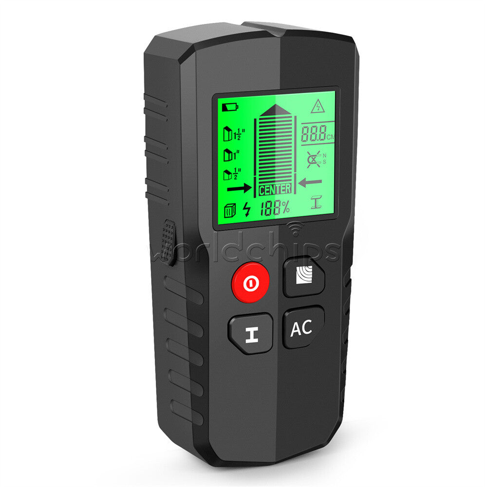 5in1 Stud Finder Wall Metal Detector Backlight AC Live Wire Scanner Wood Checker