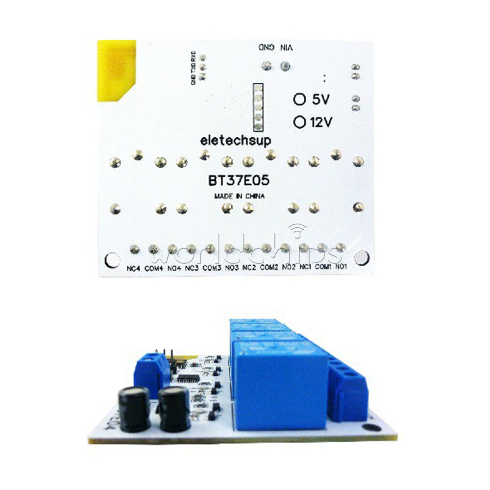 4 Channels BT37E04 Bluetooth BLE Relay Switch Module DC 5V 12V For IOS Android