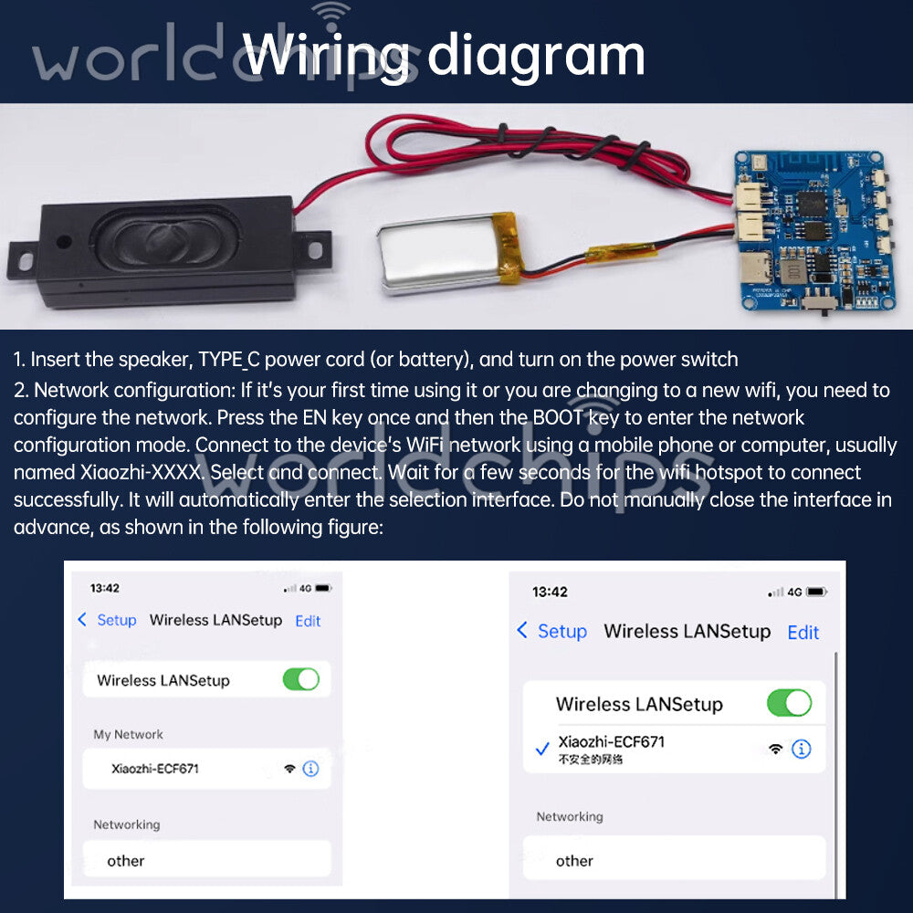 Type-C ESP32-S3 Voice Chat Module 1.54 inch LCD MAX98357 WIFI Development Board