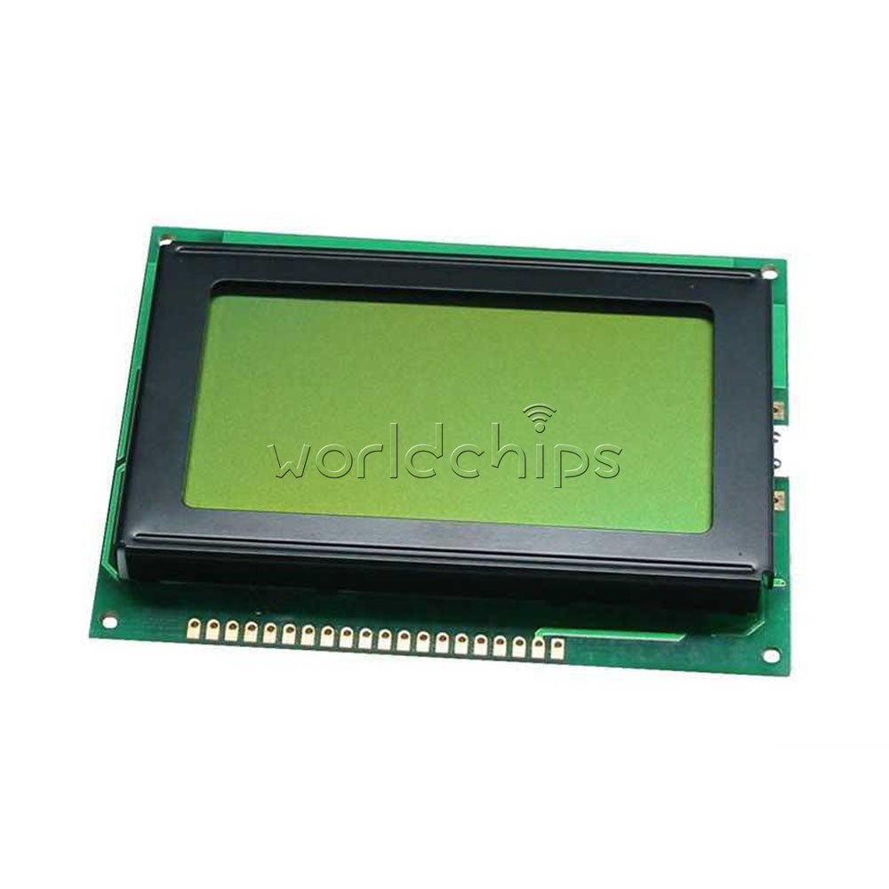 5V 12864 LCD Display Module Graphic Matrix 128x64 Dots Yellow green Backlight