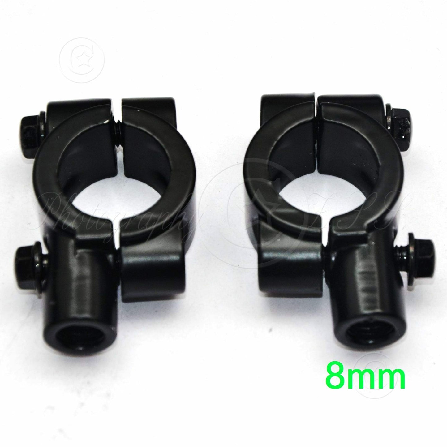 Motorcycle e-Bike Bike Rear Mirror Mount Clamp Holder Hand Bar Bracket Part -8mm