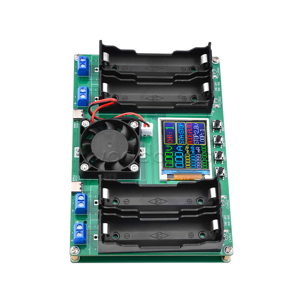 4Channel 18650 Battery Capacity Resistance Tester Auto Charging Discharge Module