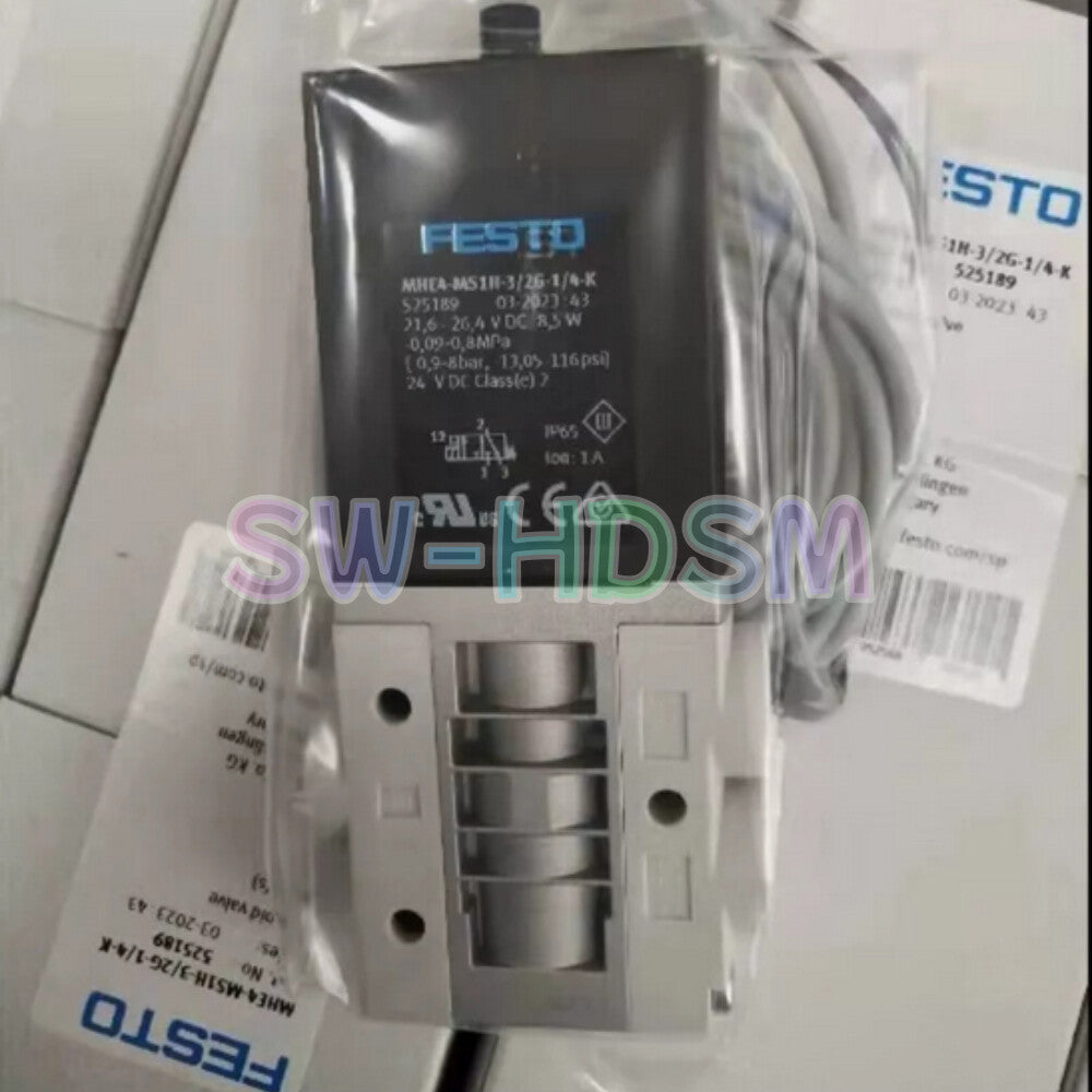 1PCS   FESTO Solenoid Valve 525189 MHE4-MS1H-3/2G-1/4-K Freight Free
