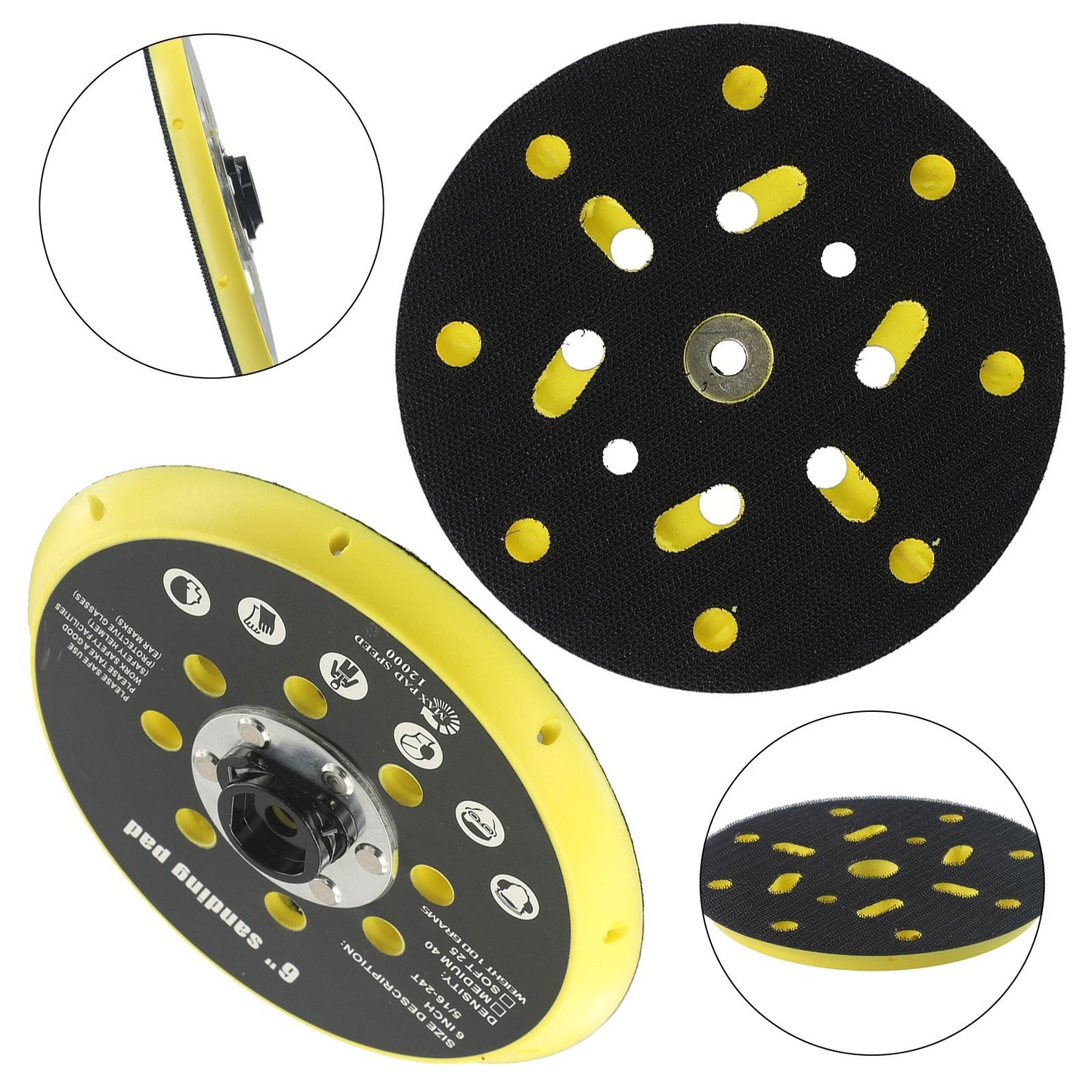 For Sander Backing Plate Polisher Sanding Disc Holder Pad Tools Kit AU