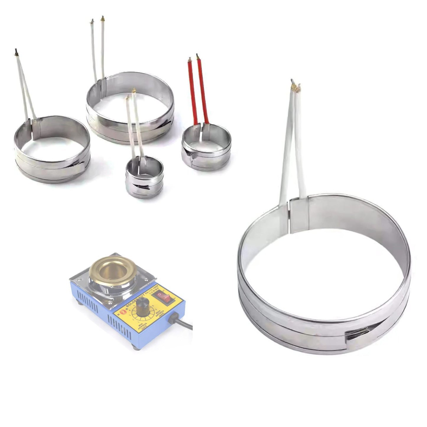 2x Tin Pot Heating Element Core Repair Part for Soldering Furnace 38/50/80/100mm