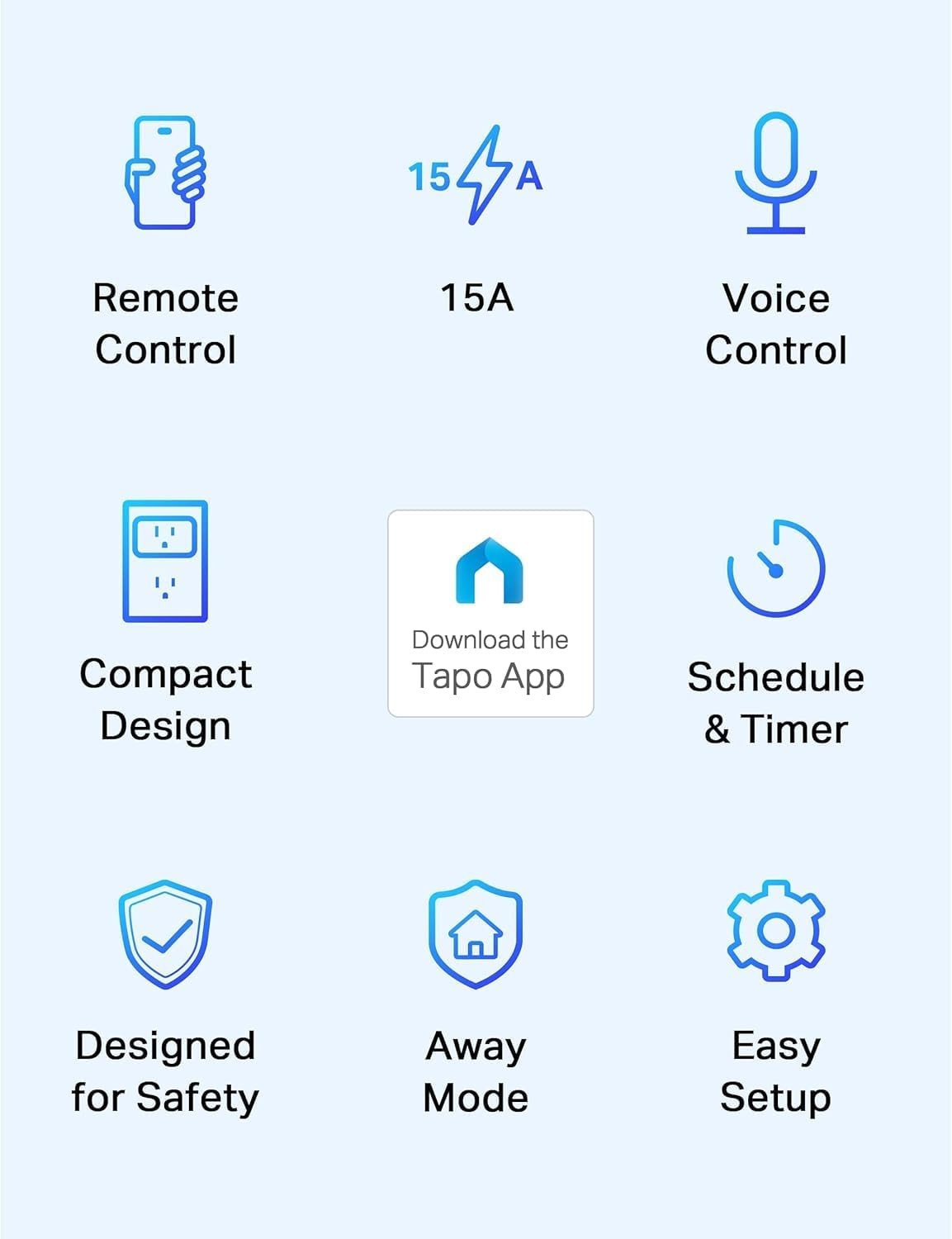 Smart Plug Mini 15A, Smart Home Wi-Fi Plug, Super Easy Setup, Compatible with Al
