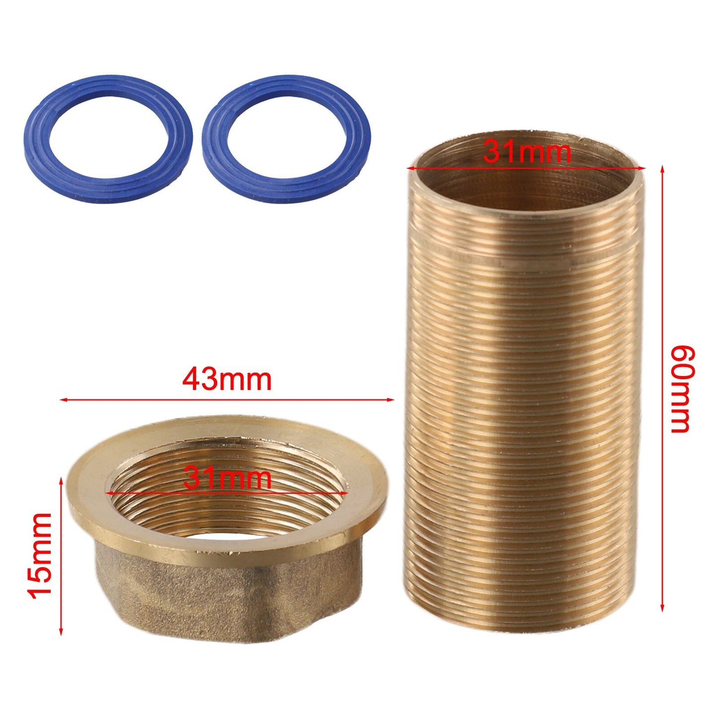 Plumbing Hardware Accessories Hot And Cold Water Faucet Fittings Nut Fixed Foot