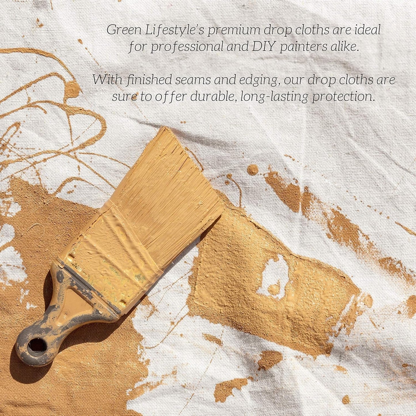 All Purpose Canvas Drop Cloths - Drop Cloth for Painting, Floor Cover, Heavy Dut