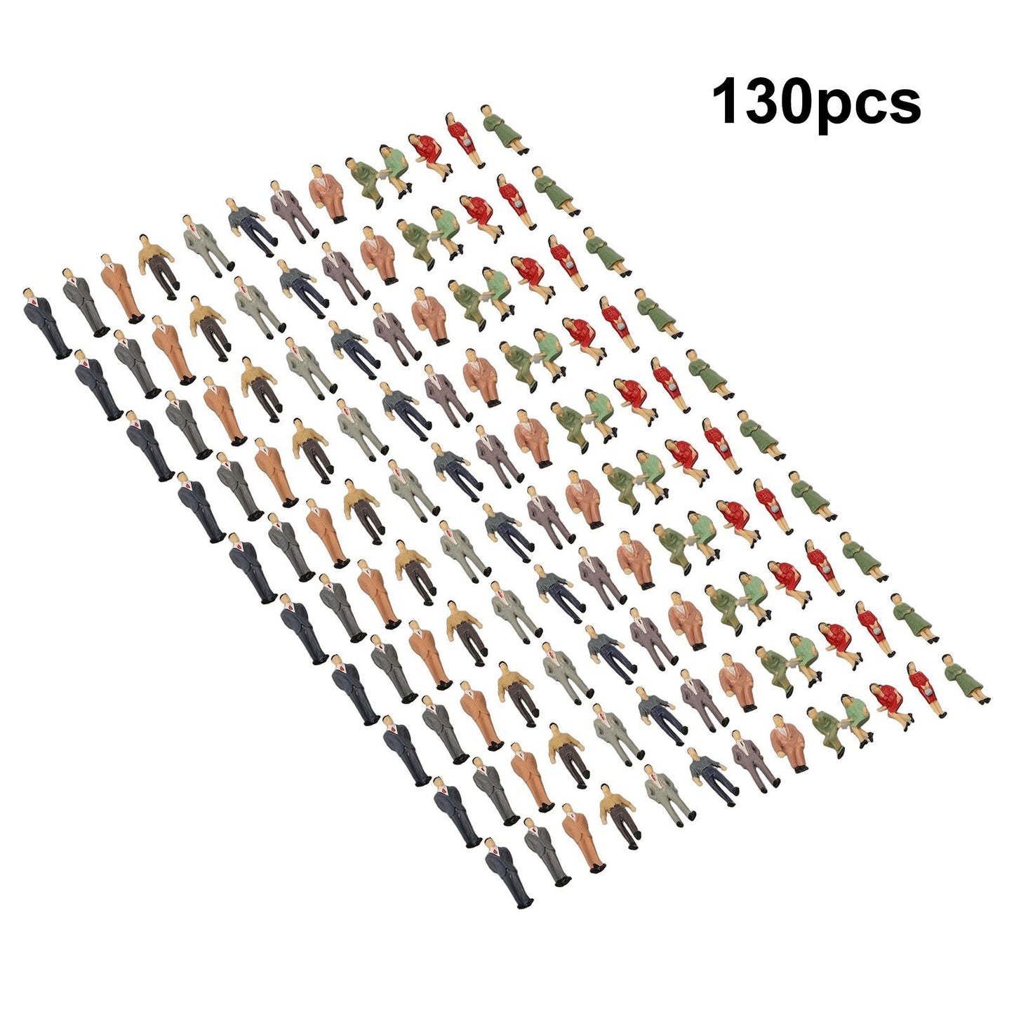 Realistic Colors and Different Poses 130Pcs 1 50 Scale Painted Model People Set