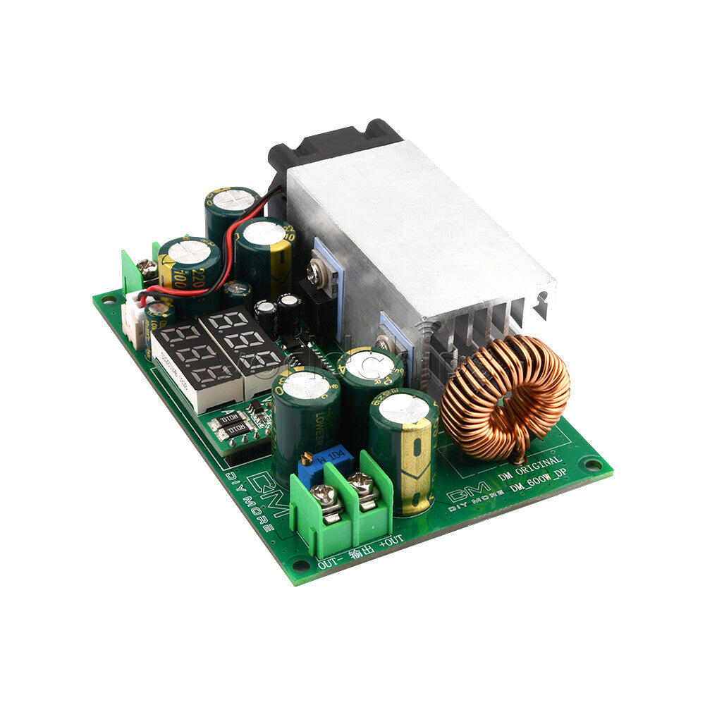 600W DC12-80V to DC2.5-50V 20A Adjustable Buck Step-Down Module With Display DIY