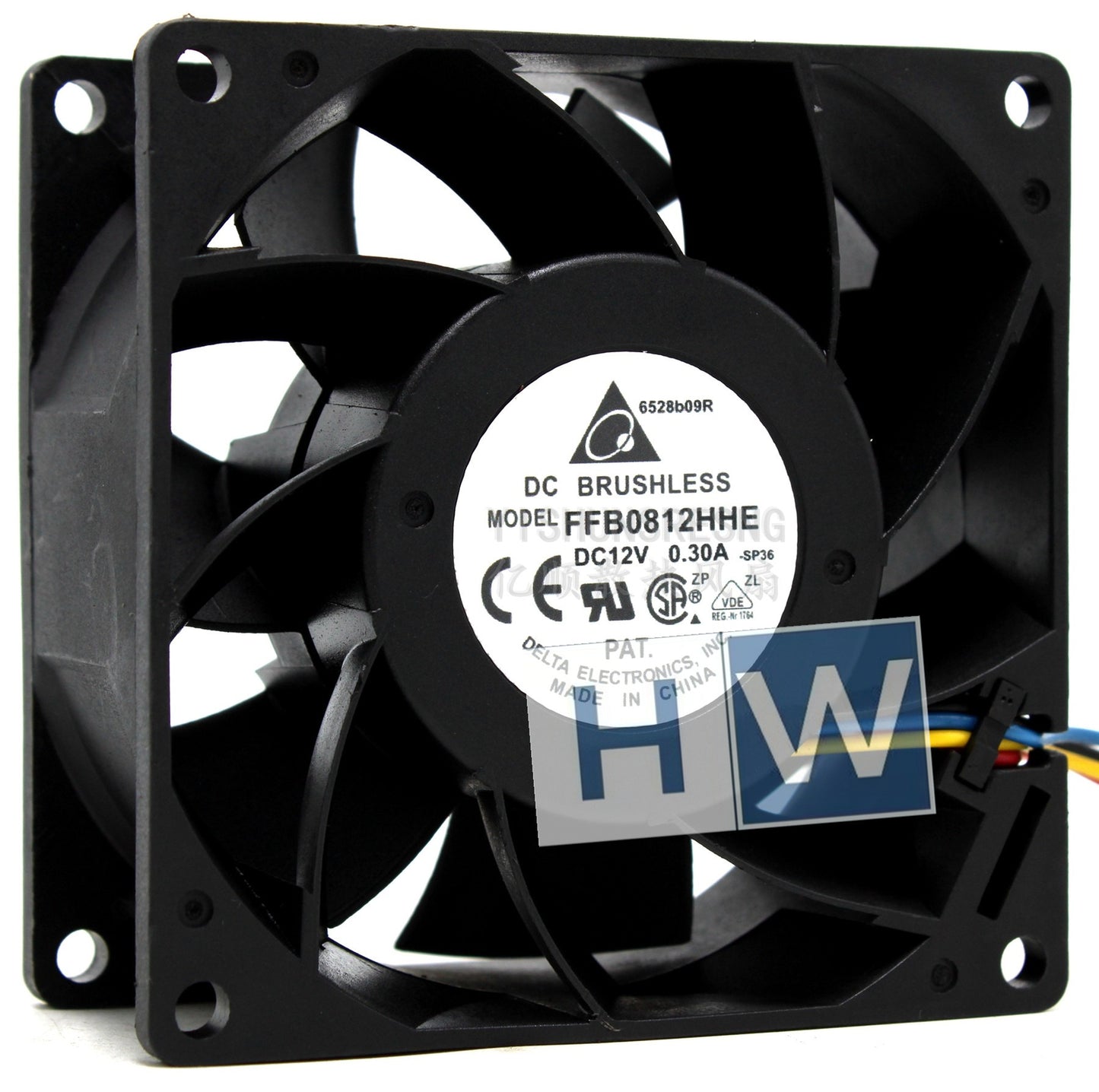 1PC Delta FFB0812HHE 80*38MM 12V 0.30A 8CM 4-wire PWM Speed Regulation Dual Fan