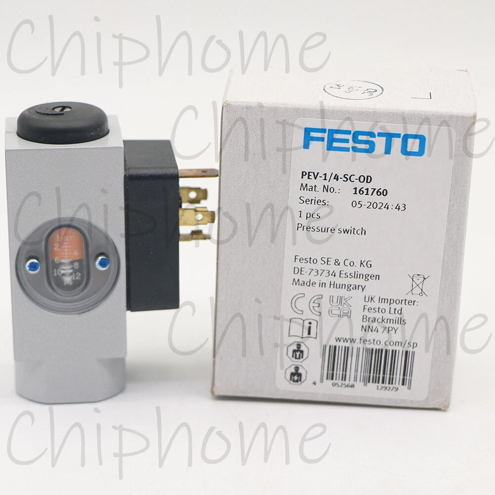 1PCS  Festo Pneumatic PEV-1/4-SC-OD 161760 Pressure Switch PEV-1/4-SC-0D #P