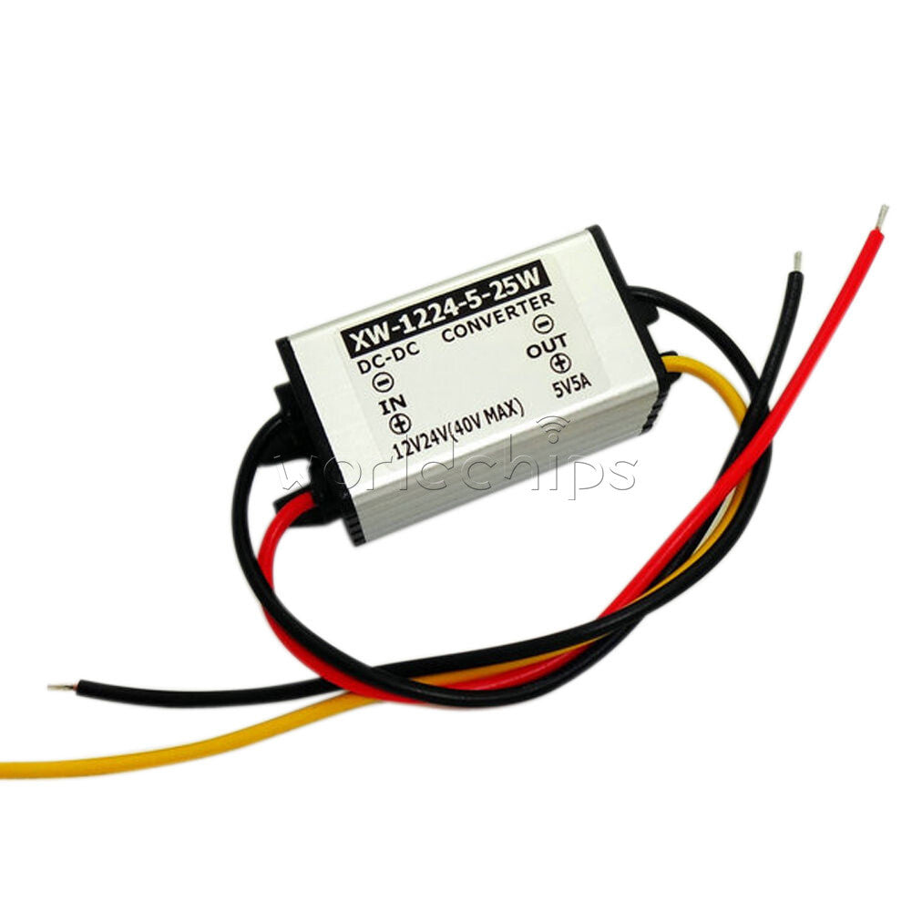 10PCS DC-DC 12V/24V to 5V 5A 25W Converter Step Down Buck Power Supply Regulator