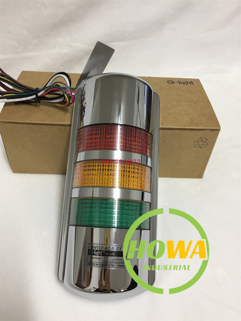 1/piece  Q-LIGHT Three Color Warning Light SWTLF-BZ-3 DC24V RAG
