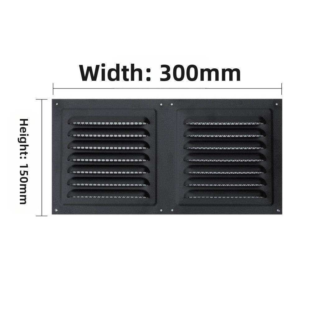 12x6 Stainless Steel Exterior Wall Outlet Vent with Airflow Louvers and Mesh