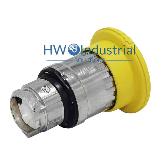 1PC ZB4BS55 ZB4-BS55 40mm Yellow Emergency Stop Button Head Rotation Reset