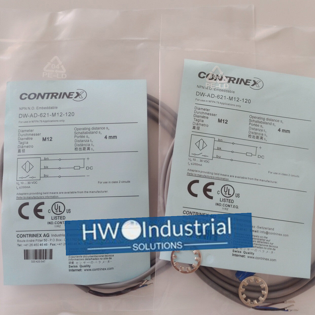 1PC DW-AD-621-M12-120 Contrinex Proximity Switch Sensor