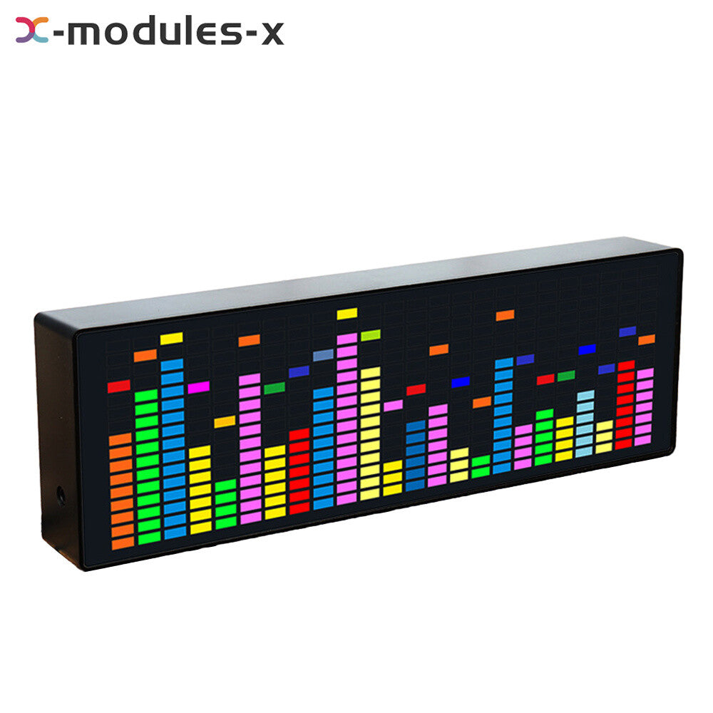 LED Light Music Spectrum Clock Voice Rhythm Car Audio Level Indicator VU Meter