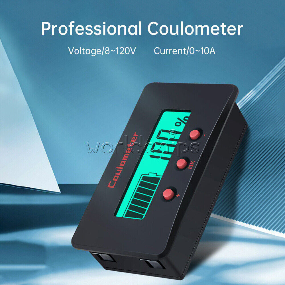Digital Voltage Current Meter Battery Capacity Tester Power Percentage Indicator