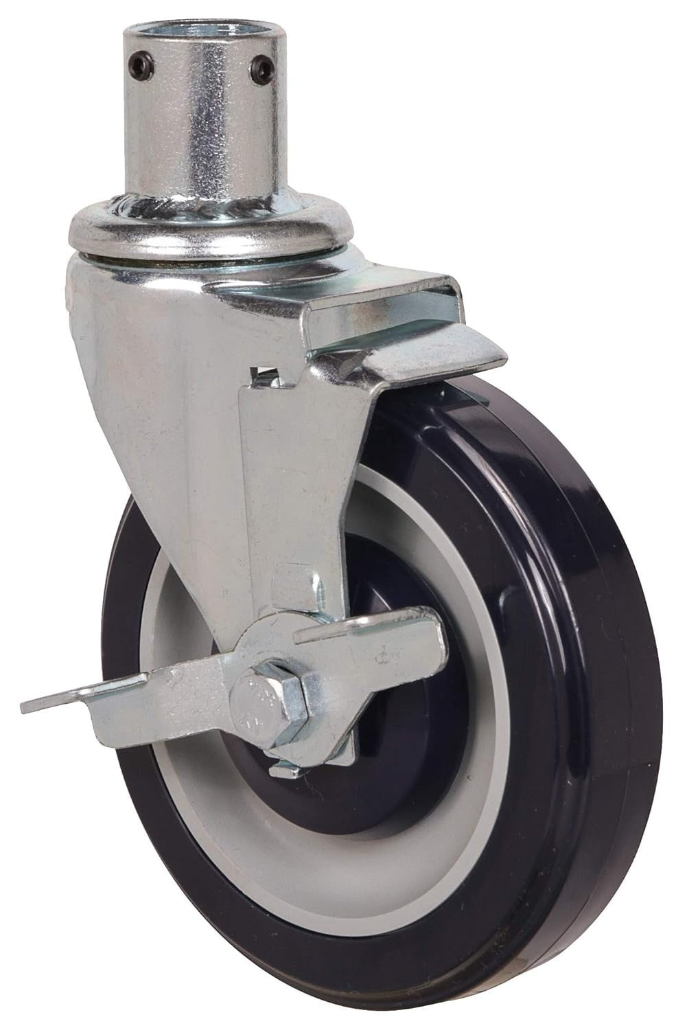 5" Wire Shelving Caster Set of 4 - for 1" OD Tubing, Universal Fit