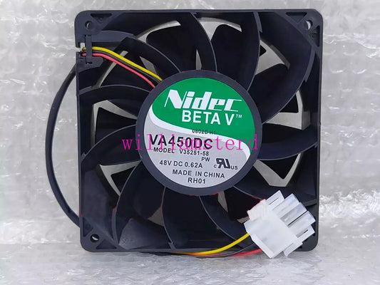 1 PCS NIDEC Fan VA450DC V35251-58 DC 48V 0.62A 12038 12CM 3 wire cooling fan
