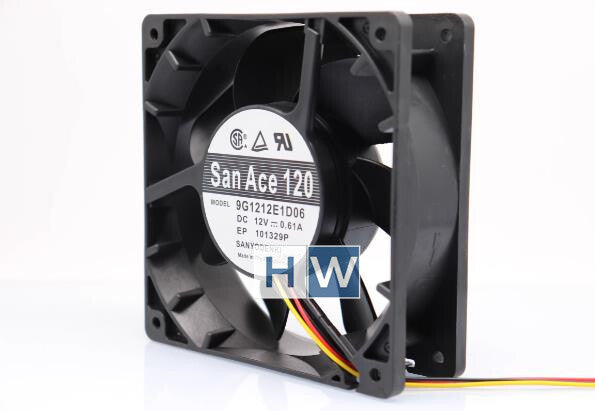 1PC Sanyo SanAce 120*38MM 12CM 12V 0.61A 9G1212E1D06 Cooling Fan