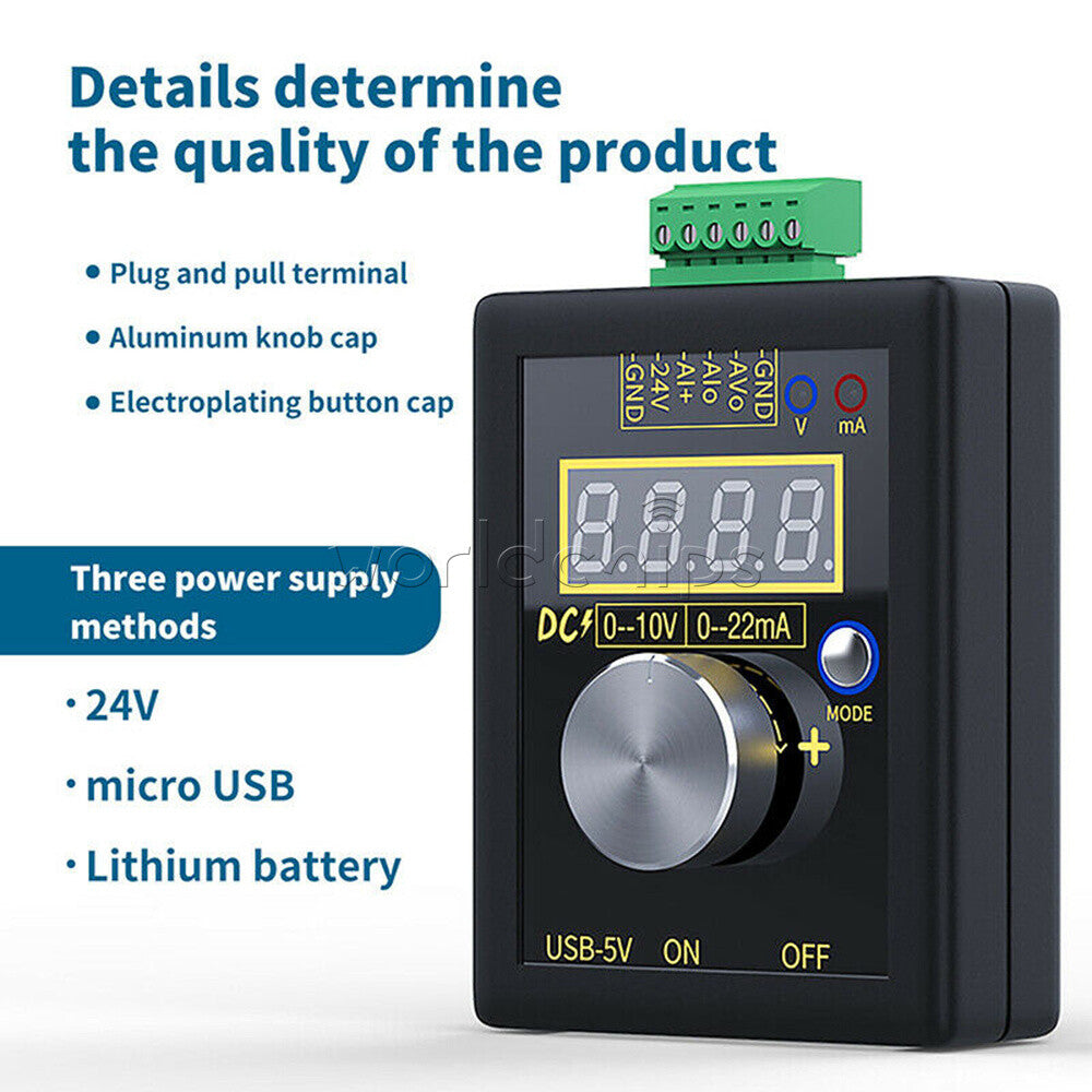 Digital 4-20mA 0-10V Voltage Signal Generator 0-20mA Current Transmitter