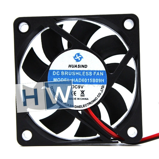 1PC HUASIND HAD6015B09H DC9V 6CM 60*15MM 2-wire Cooling Fan