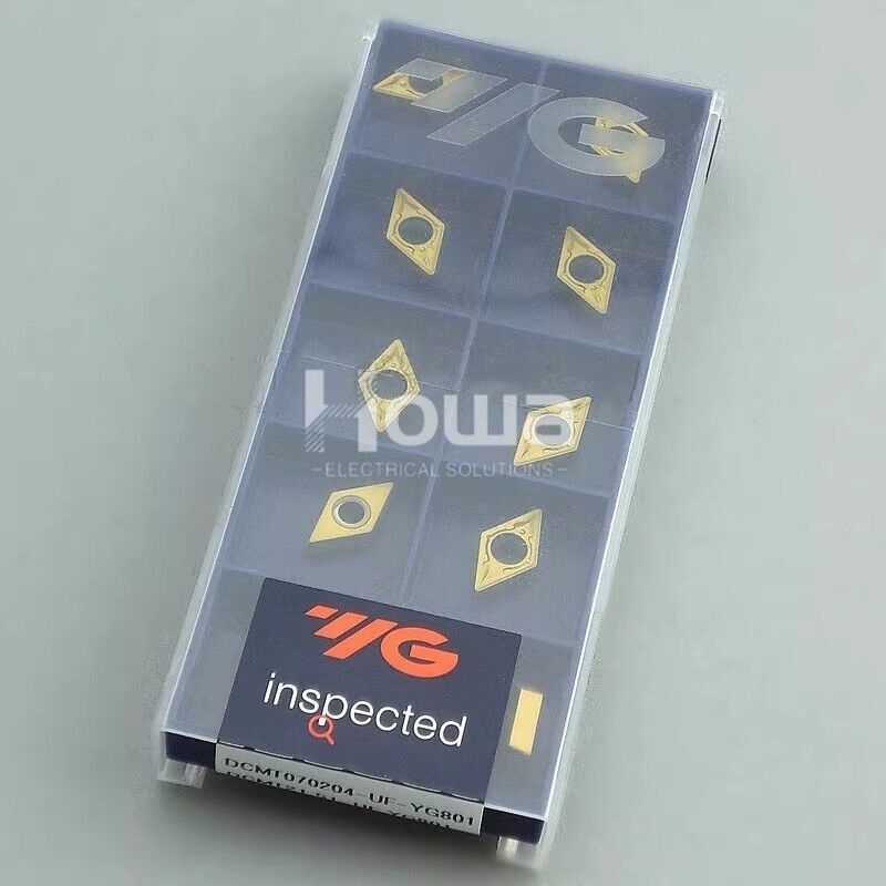 10pcs/Box YG DCMT070204-UF YG801 DCMT21.51-UF Carbide Inserts CNC Turning Blade
