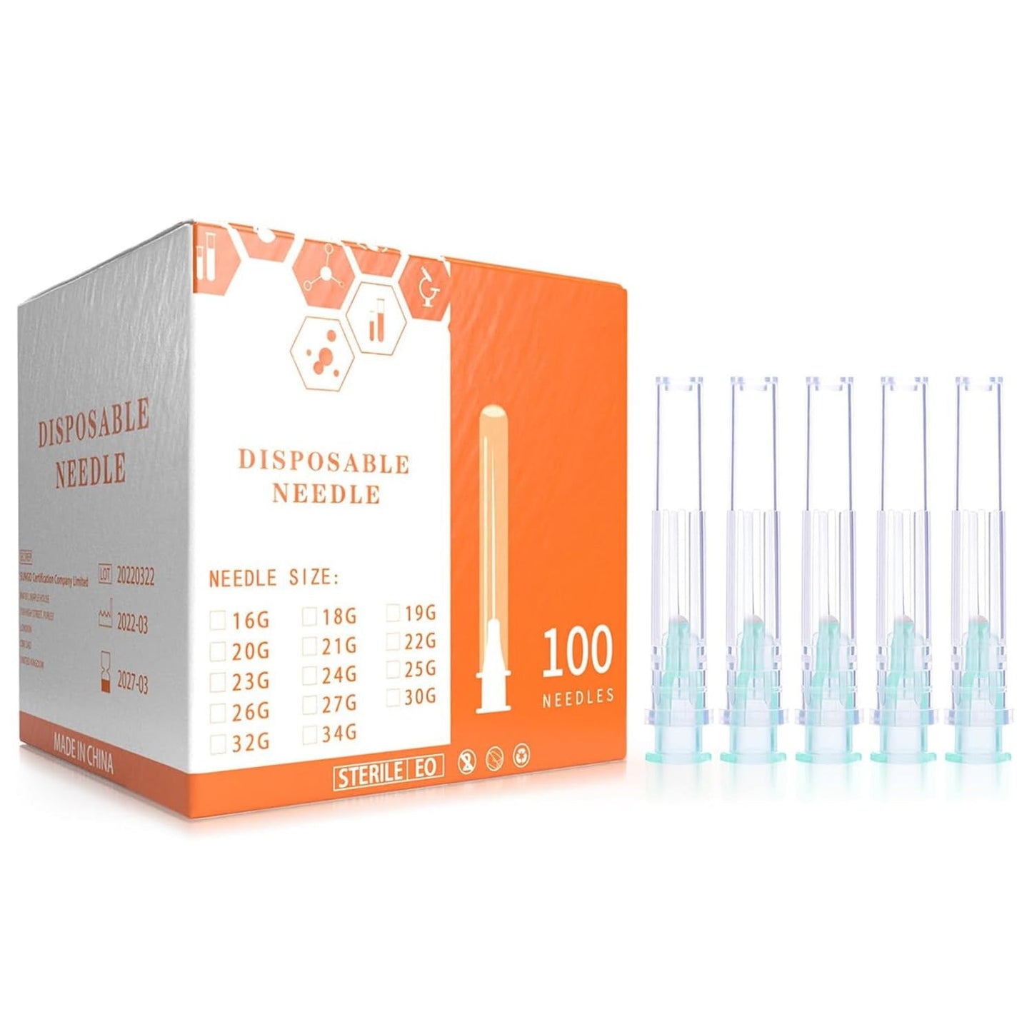 32 Gauge 1/2 Inch Luer Lock Dispensing Accessories, Individually Packaged, 100Pa