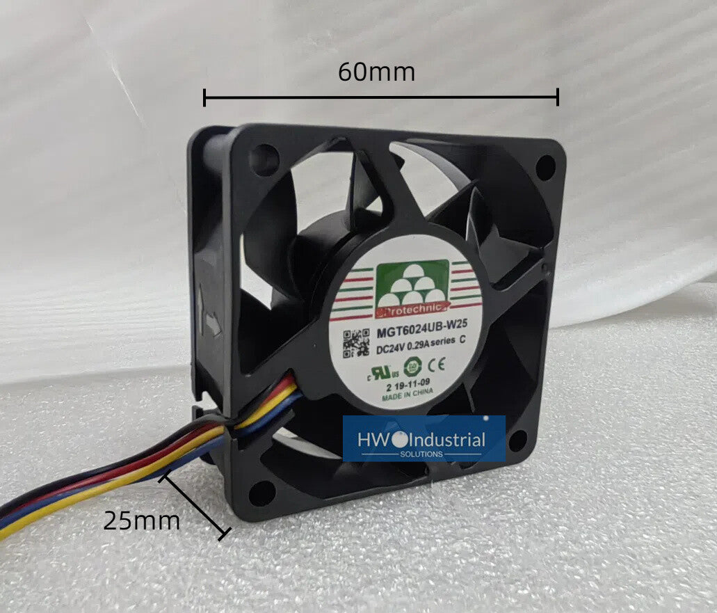 1/piece MGT6024UB-W25 Double Ball 6025 24V 0.29A 4-wire PWM Speed Control Fan