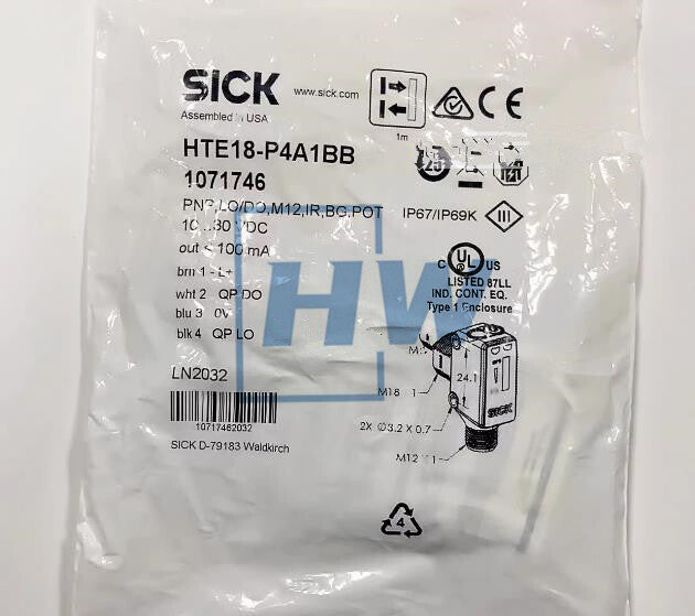 1PC  Diffuse Reflection Hybrid Photoelectric Sensor HTE18-P4A1BB 1071746