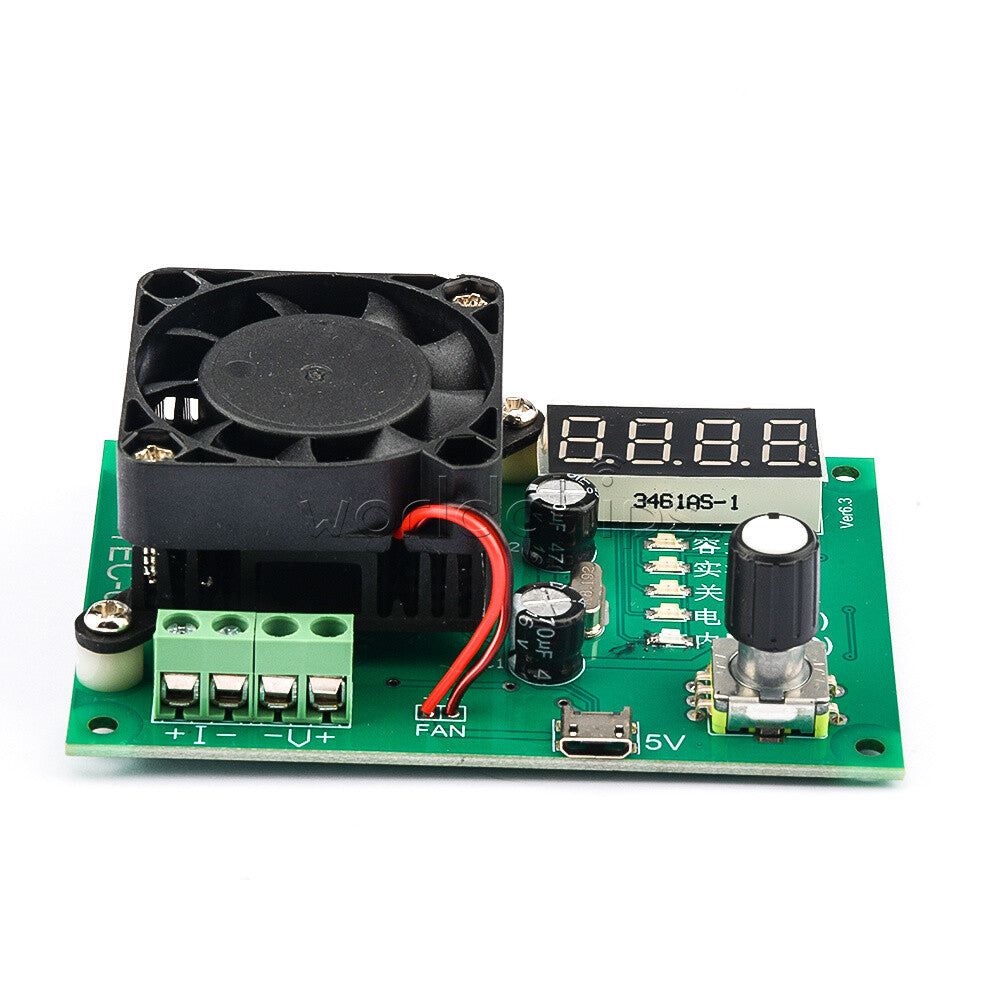 16W Electric Load Max 500AH LED Display TEC-06 Battery Capacity Tester With Fan