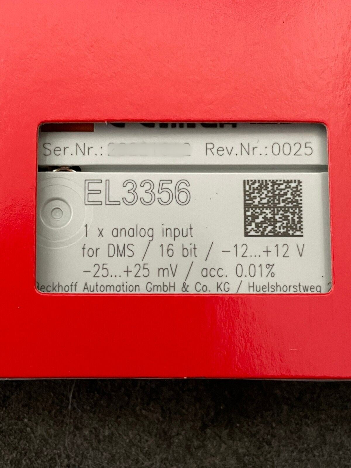   BECKHOFF EL3356 PLC module  Load Cell Terminal   Fast Ship