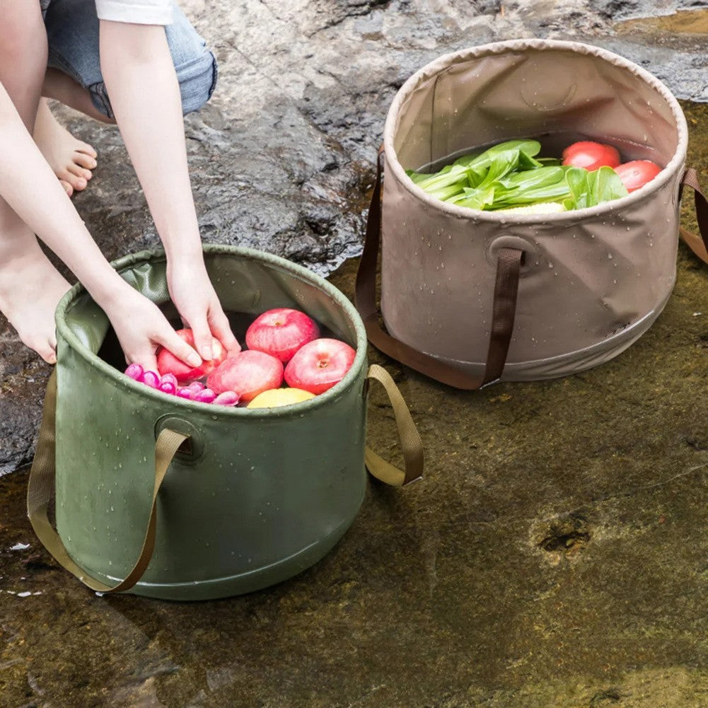 Multi Use Folding Bucket Collapsible Water Container for Hiking Fishing Camping