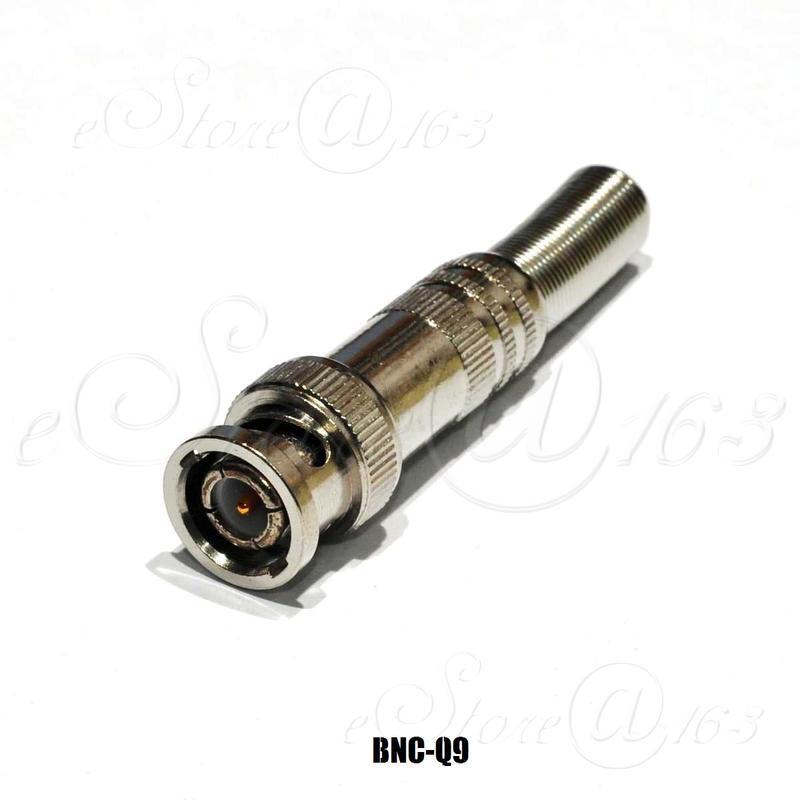 5x Gold-Plated BNC Q9 Male Jack Plug Coaxial RG59 Cable TV CCTV Signal Connector