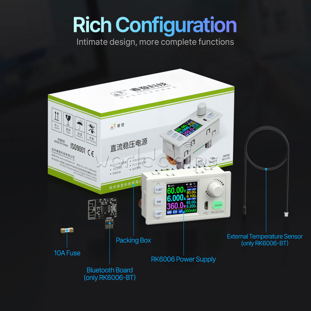 RK6006 60V Adjustable DC to DC Step Down Regulated Power Supply Buck Converter