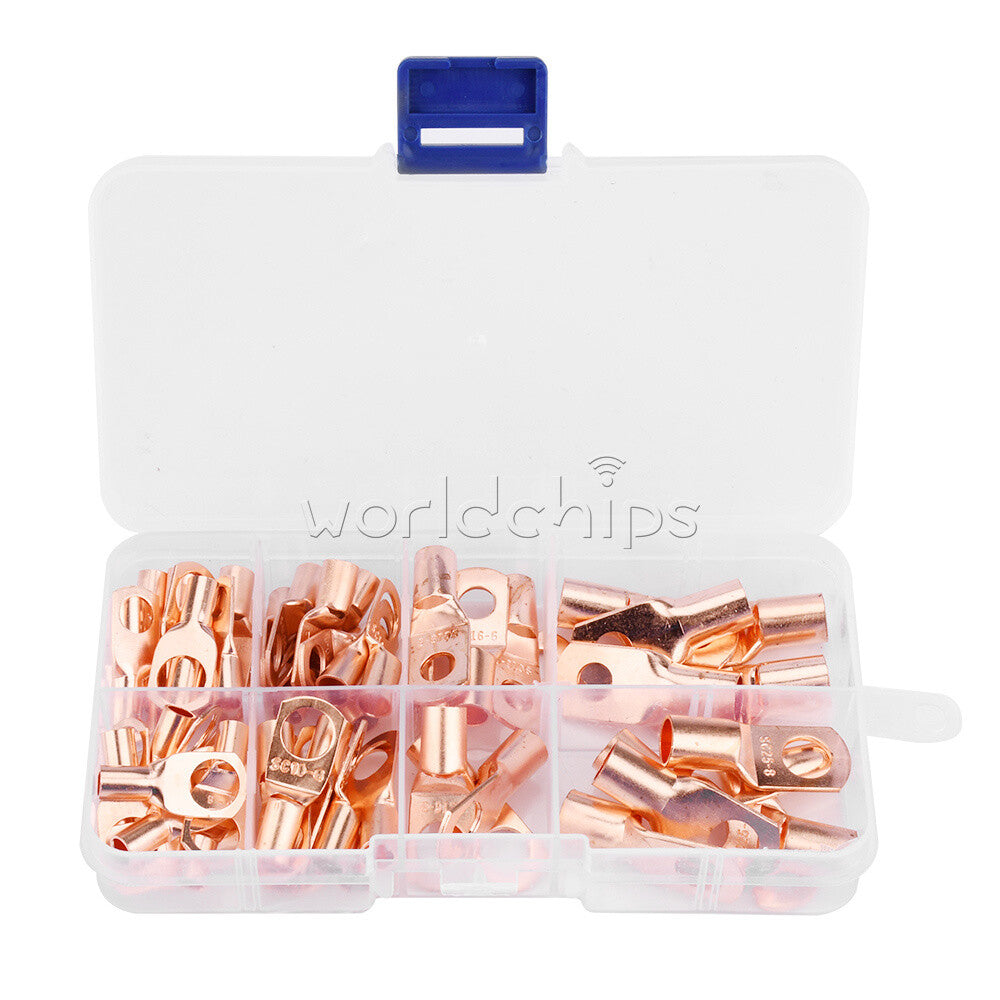 60pcs Wire Terminal Connector SC Ring Terminal Block + 80pcs Heat Shrink Tube