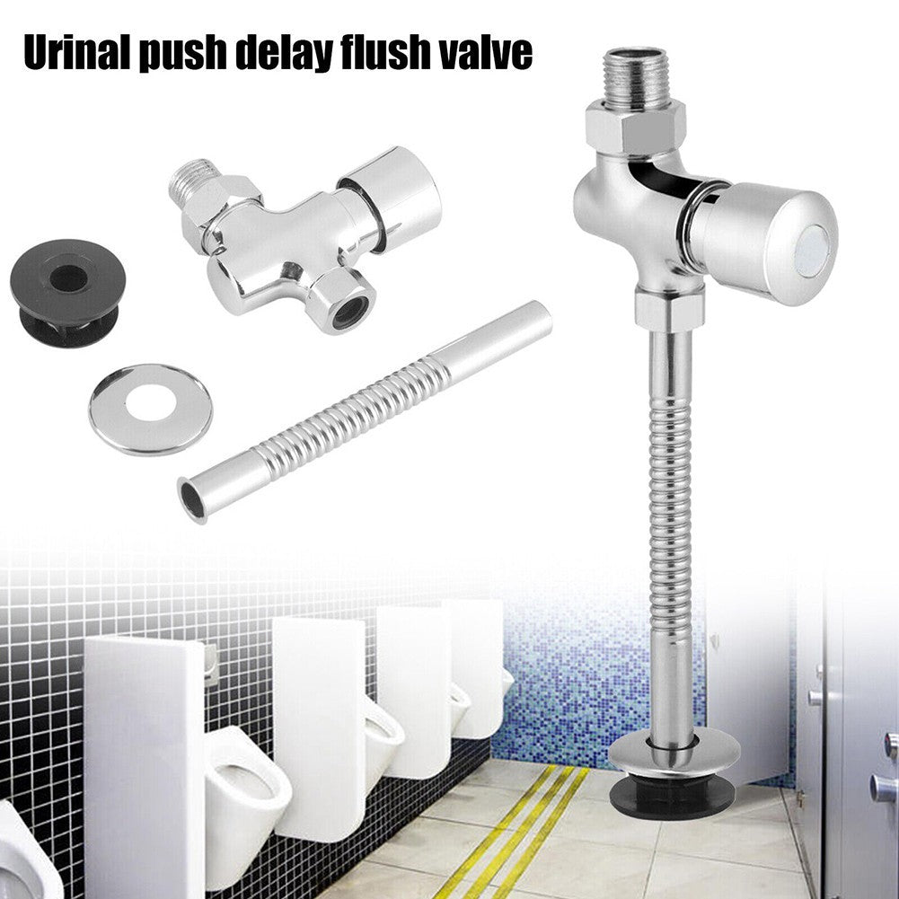 Toilets Attachments Urinal Flush Valve Alloy Automatic Hand Press Hardness