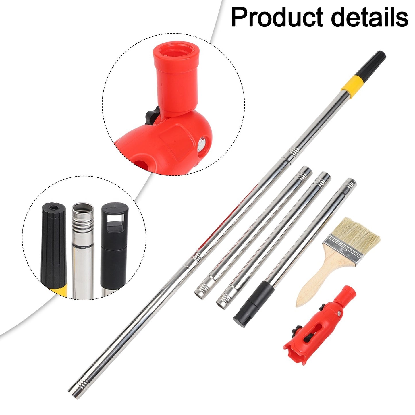 Paint Roller Rod Extension 1 7M with Multi Angle Holder for Walls and Ceilings