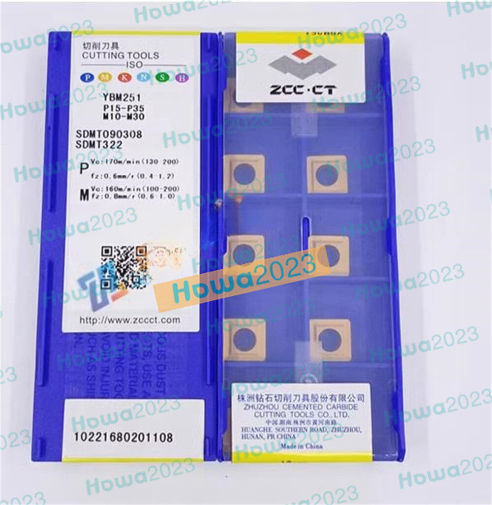 10Pcs/Box ZCC.CT SDMT090308 YBM251 SDMT322 CNC Turning Blade Carbide Insert