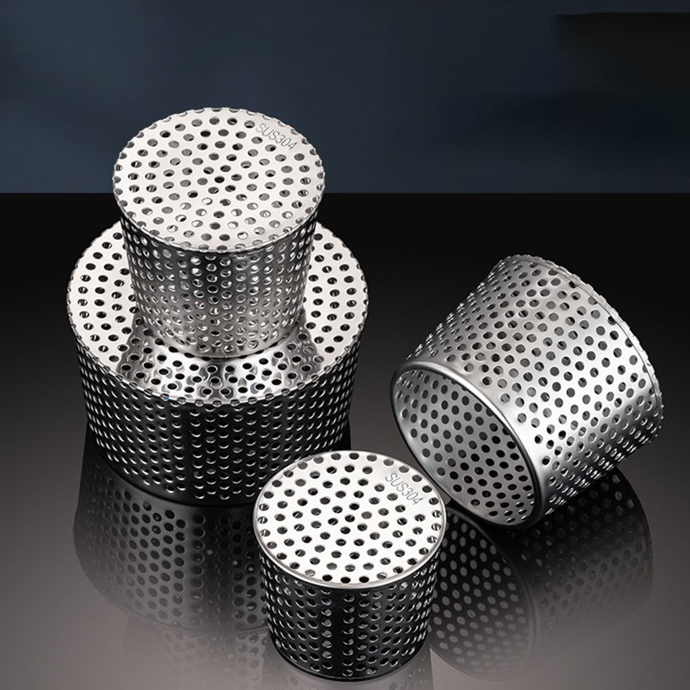 304 Stainless Steel Roof Drain Outlet Leaf Collector with Mesh Debris Filter