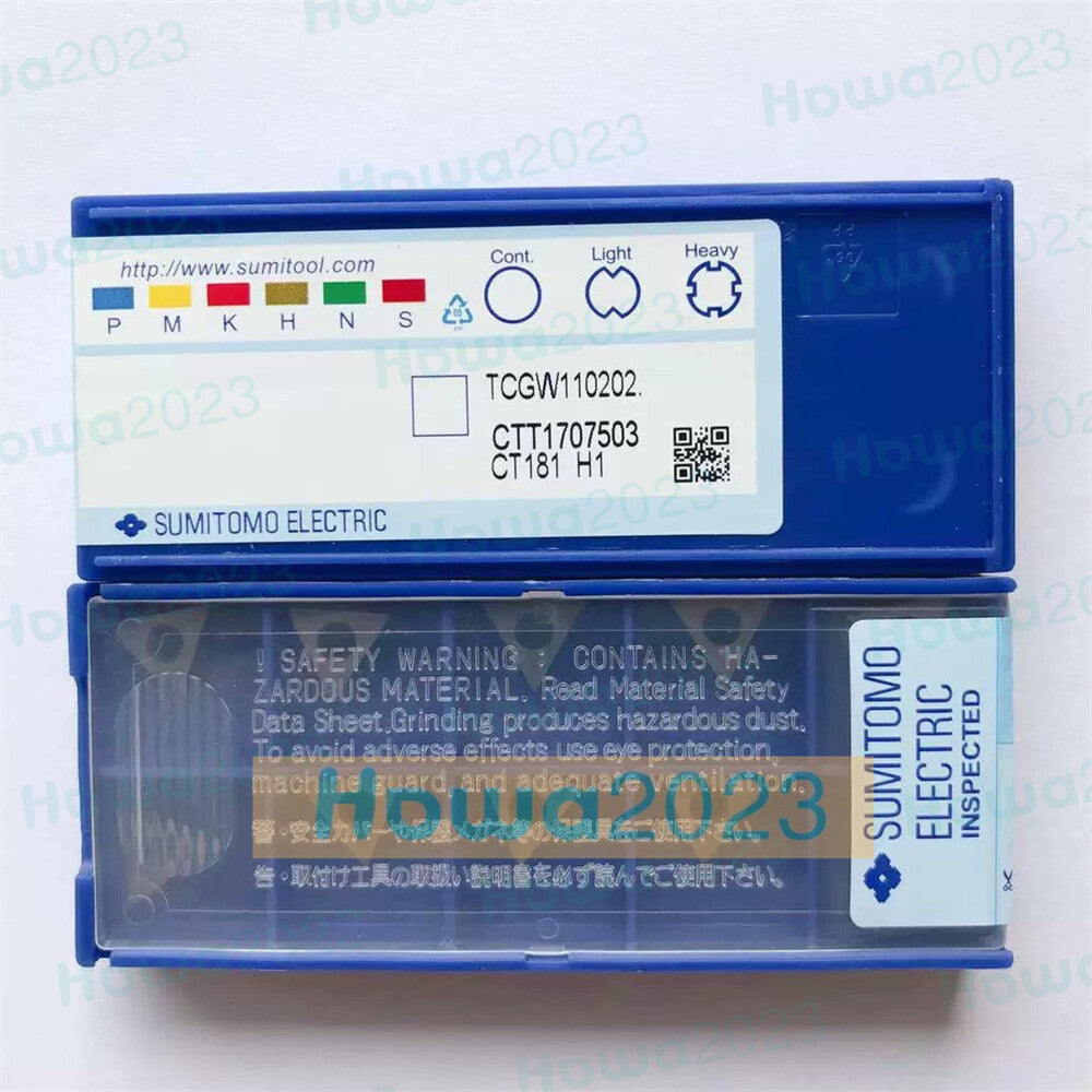 10Pieces/Box TCGW110202 H1 Sumitomo CNC Turning Blade Carbide Inserts