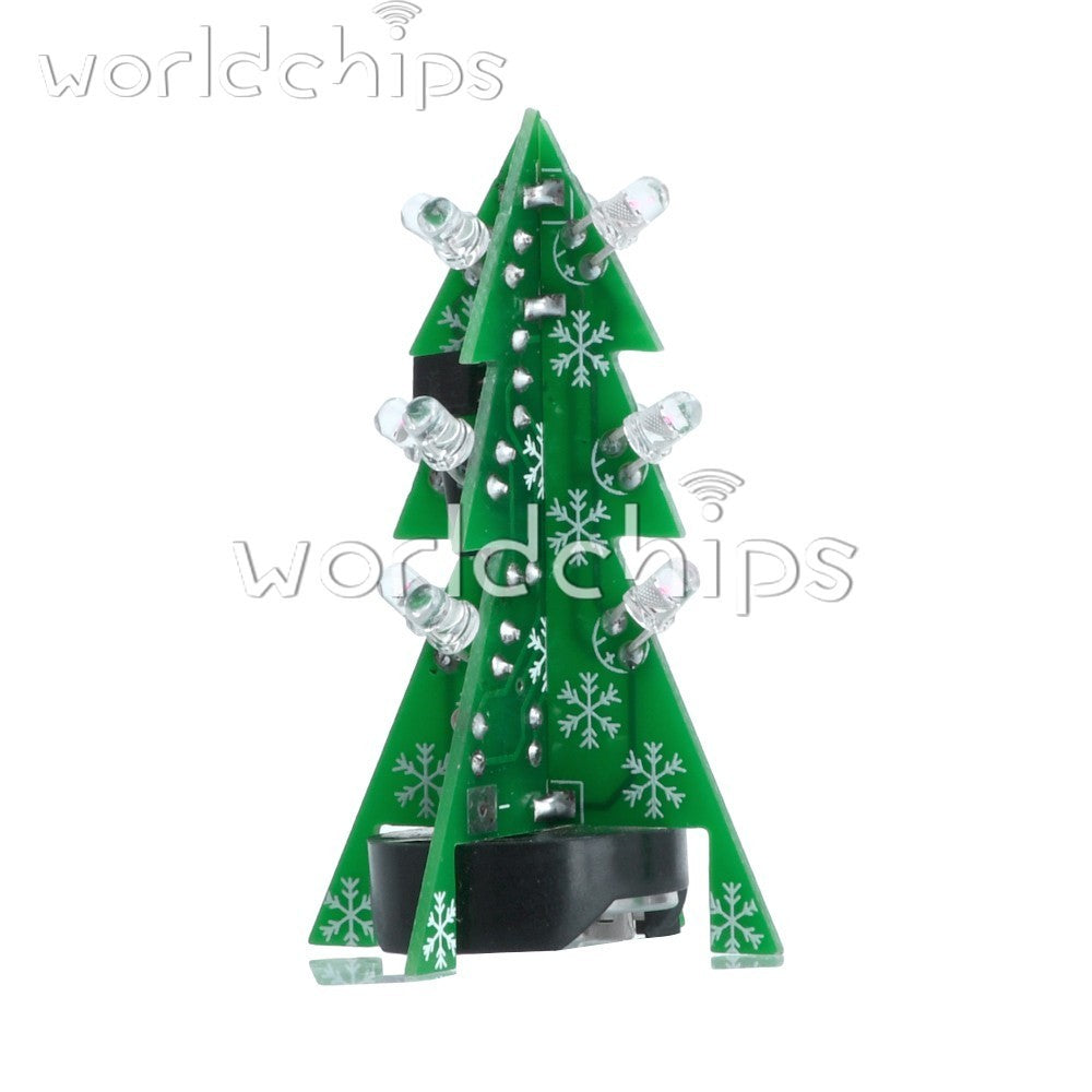 10set LED flash Christmas tree DIY kit Electronic Soldering Practice loose parts
